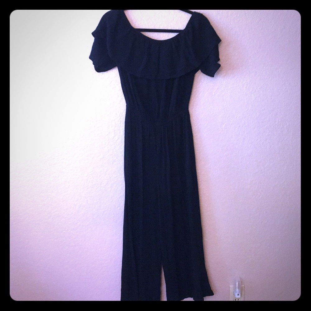 Black one piece pant suite